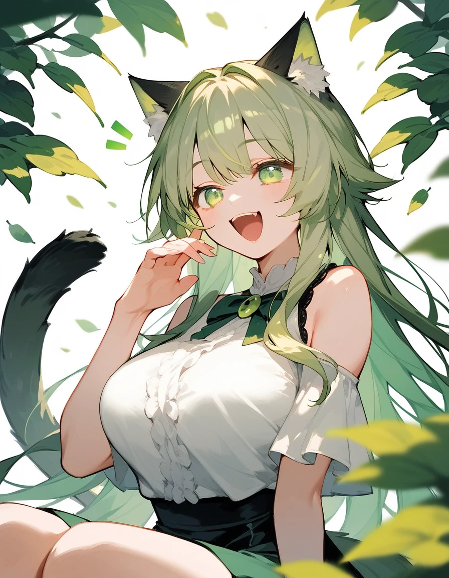 (Fox Girl, Fox Ears, Light green hair, Fox Makeup, One Woman, Long Hair:1.6), (Pink Leotard, I can see her cleavage, Skin is visible:1.8), (Body measurements: 88-55-77!, Nice body, Big Breasts, Big breasts, Emphasize the chest, Flexion and extension exercises:1.9), Avatar, face, lewd face, Dominant representation, naughty face, Uplifting, Skin Texture, outside, Grassy field