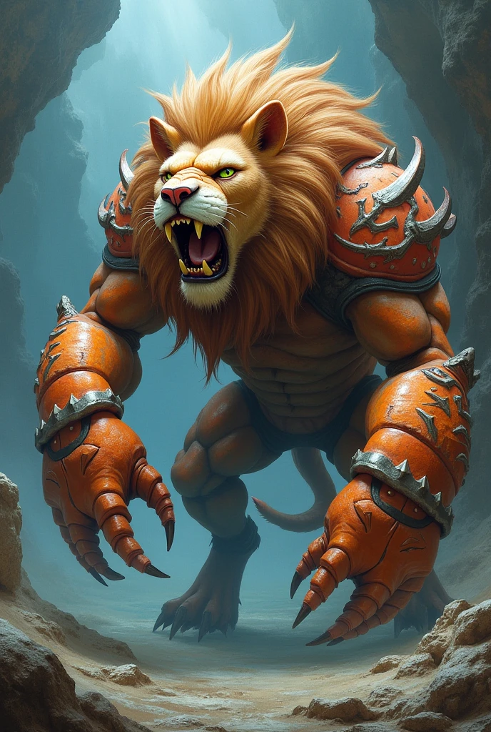 Uma imagem realista de Lion-o dos thundercats, super gigante musculoso, with muscular arms, olhos azuis, uma cauda, super peludo de pelo marrom, com as veias saltando, ombros largos, giant toned physique, veias musculares estourando, usando camisa xadrez vermelha roupas apertadas rasgando, barefoot, em seu castelo, visto de frente