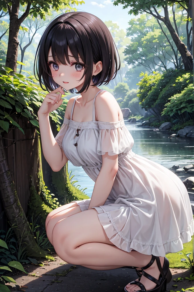 top-quality、Angle from above,
High angle、Rural town、Accurate portrait drawing、Accurate model