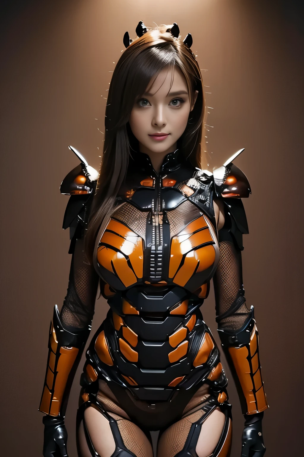 (high resolution,masterpiece,best quality,extremely detailed CG, anime, official art:1.4), realistic, photo, amazing fine details, all intricate, gloss and shiny,awesome many layers, 8k wall paper, 3d, sketch, kawaii, illustration,( solo:1.4), perfect female proportion,villainess, (fusion of dark brown cockroach and lady:1.4), (brown cockroach form lady:1.2), (brown cockroach lady:1.2), (fusion:1.2), (solo:1.4), (evil smile:1.2), muscular, abs, (cockroach brown exoskeleton bio insect suit:1.4), (cockroach brown exoskeleton bio insect armor:1.2), (brown transparency cockroach wing:1.4), (brown cockroach antennae:1.3),
