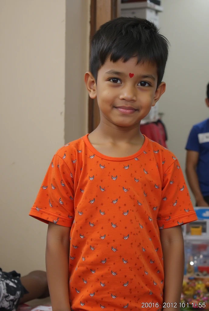 Make this boy superman, wearing superman suit,highly detailed
