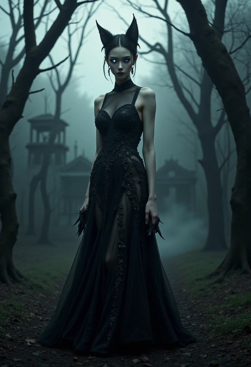 Wicked witch Cardi B in black dress dramatically melting into a messy pussle of smoke and goo, leaving behind her dress.  Wizard of oz "i'm melting"