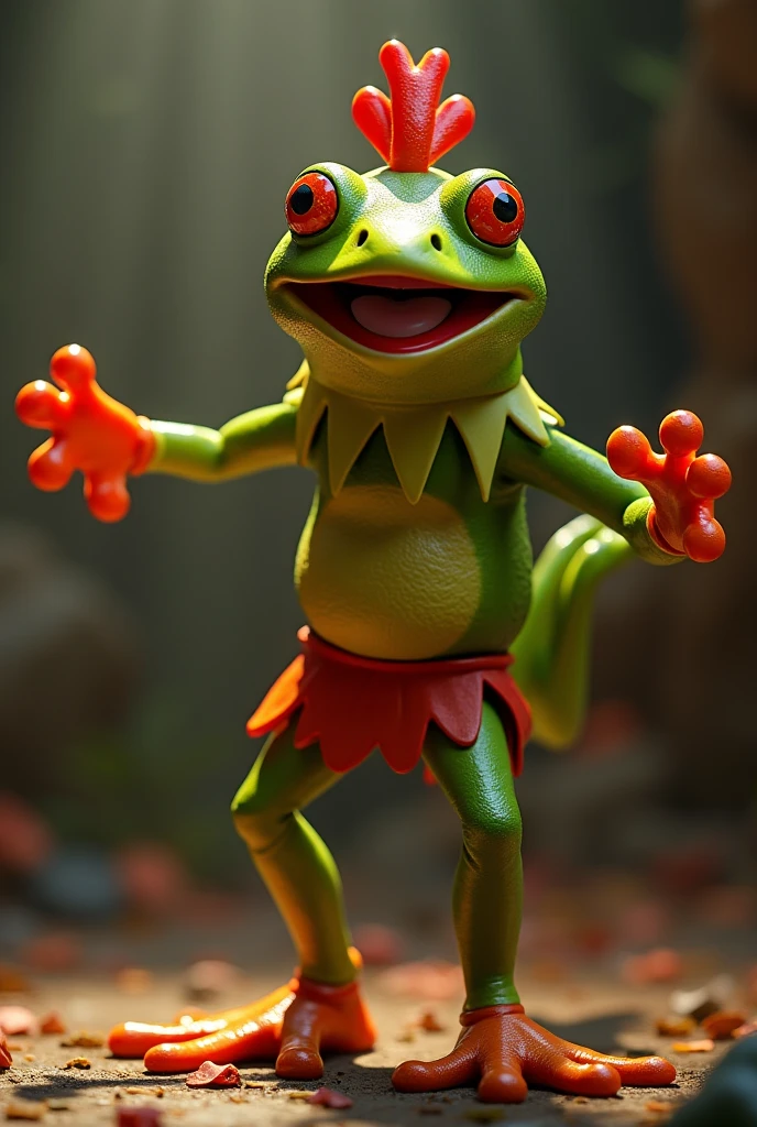 kermit the from being wrapped in circulatory vibers. Tight squeezing fibers of blood.