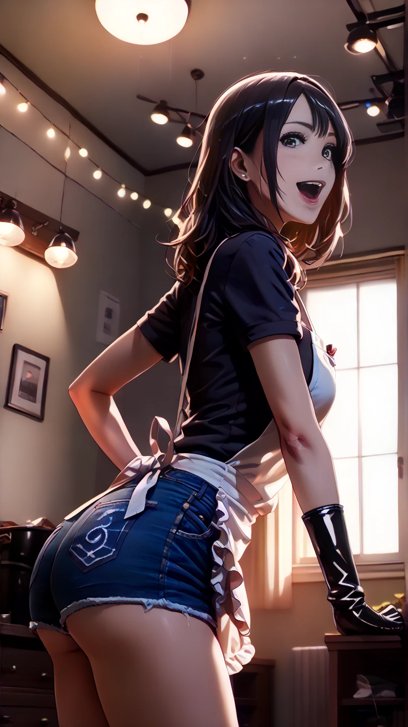 (masterpiece: 1.2, best quality), kaguya shinomiya, 1lady, solo, shirt, ( view), perfect ass,habby jeans: 1.5), perfect eyes, ((red eyes)), (RAW photo, best quality), (realistic, photo - realistic:1.3), masterpiece, extremely delicate and beautiful, extremely detailed, CG, unity, 2k wallpaper, amazing, fine details, extremely detailed CG unity wallpaper 8k, huge file size, ultra-detailed, high resolution