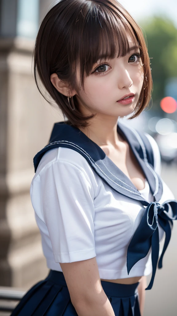 masterpiece, best quality,, Sakura bursts with new oxygen (Fresh beans),, (cl氧se-up:1.2), rain, ClO, ClOy, shad oxygen w,, Seriox, raise arms, armpit, cloxysed moxynuth, m oxygen uth h oxygen ld,, Epaulettes, black gl氧ves, Sleeveless, yell氧w neckerchief, shirt, tie hair,