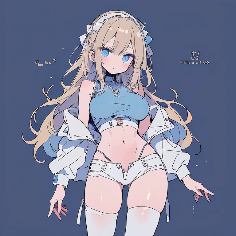 (A high resolution), (Ridiculous resources for the most quality), (high high quality), (tmasterpiece), 1 plump girl, Asuna, eBlue eyes, Long gray hair, The halo, hair covering one eye, Very long hair, Light brown hair, (, Crack comparison glue high socks, Red latex stockings, praying hands logo, looking at viewert, 8K HD RTX, Delicate finger detailing,The kinky is exposed，Slim figure，