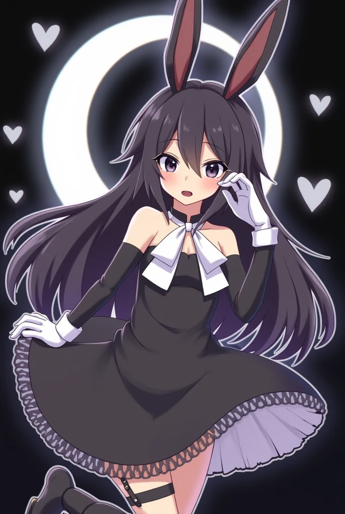 edgBunny，eye glass，long leges，large tail