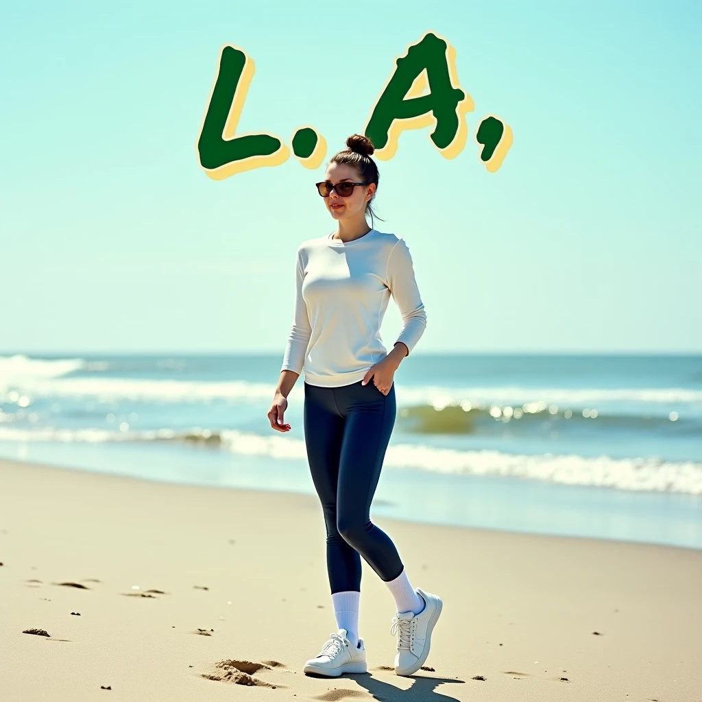 her name is Elle, high quality, 1girl, ((20-year-old fit Caucasian woman)), ((20 years old)), ((fit)), ((pale skin)), short length straight dark hair , wearing Graphic Cropped Hoodie + High-Waisted Vinyl Leggings, pose: standing, background: Detail the romantic ambiance of the Cinque Terre in Italy, with its colorful cliffside villages, terraced vineyards, and scenic coastal hiking trails.