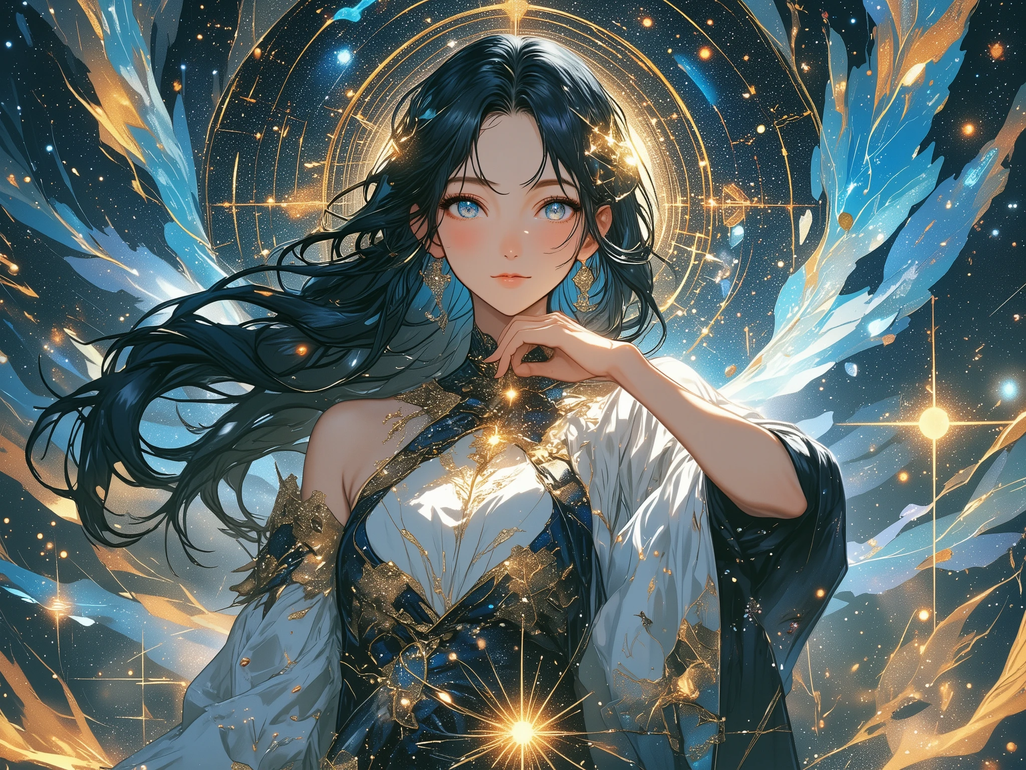 null, that, walnut、goddess、 she resonates with your heart, Participation, chocolate, Starlight , Hummingbird loop, , media, nullの星と月, Research Room、 black hair, blue eyes,