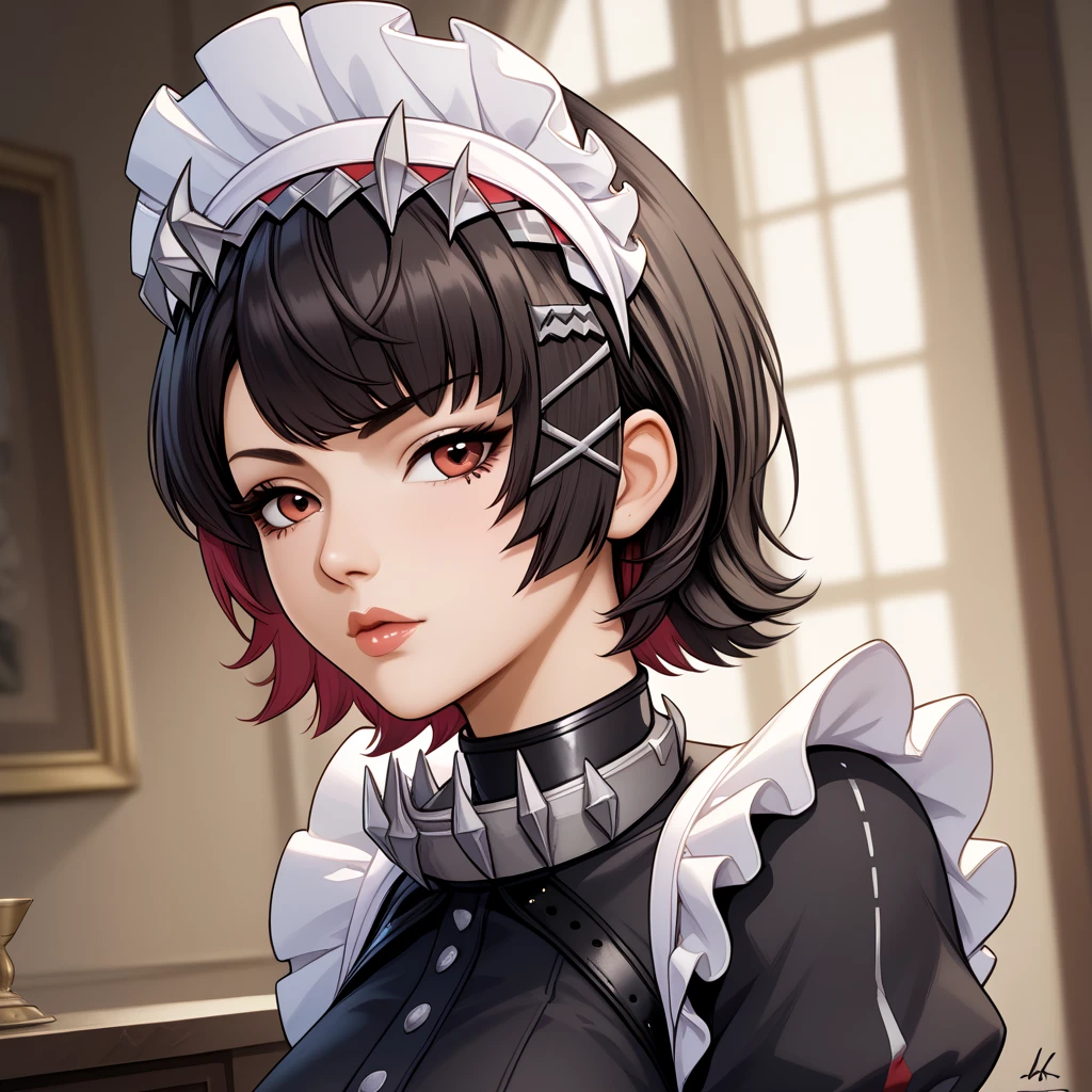 1girl, ellen_joe, maid_headdress,