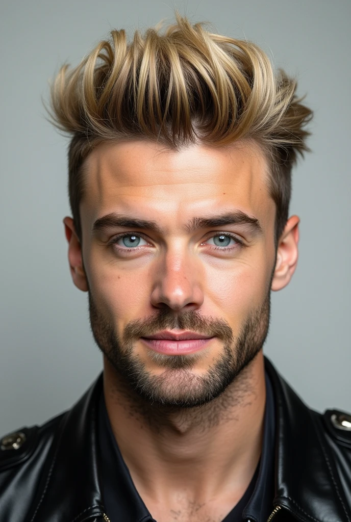 A photo-realistic portrait photo of Justin Timberlake with Nick Carter's hair