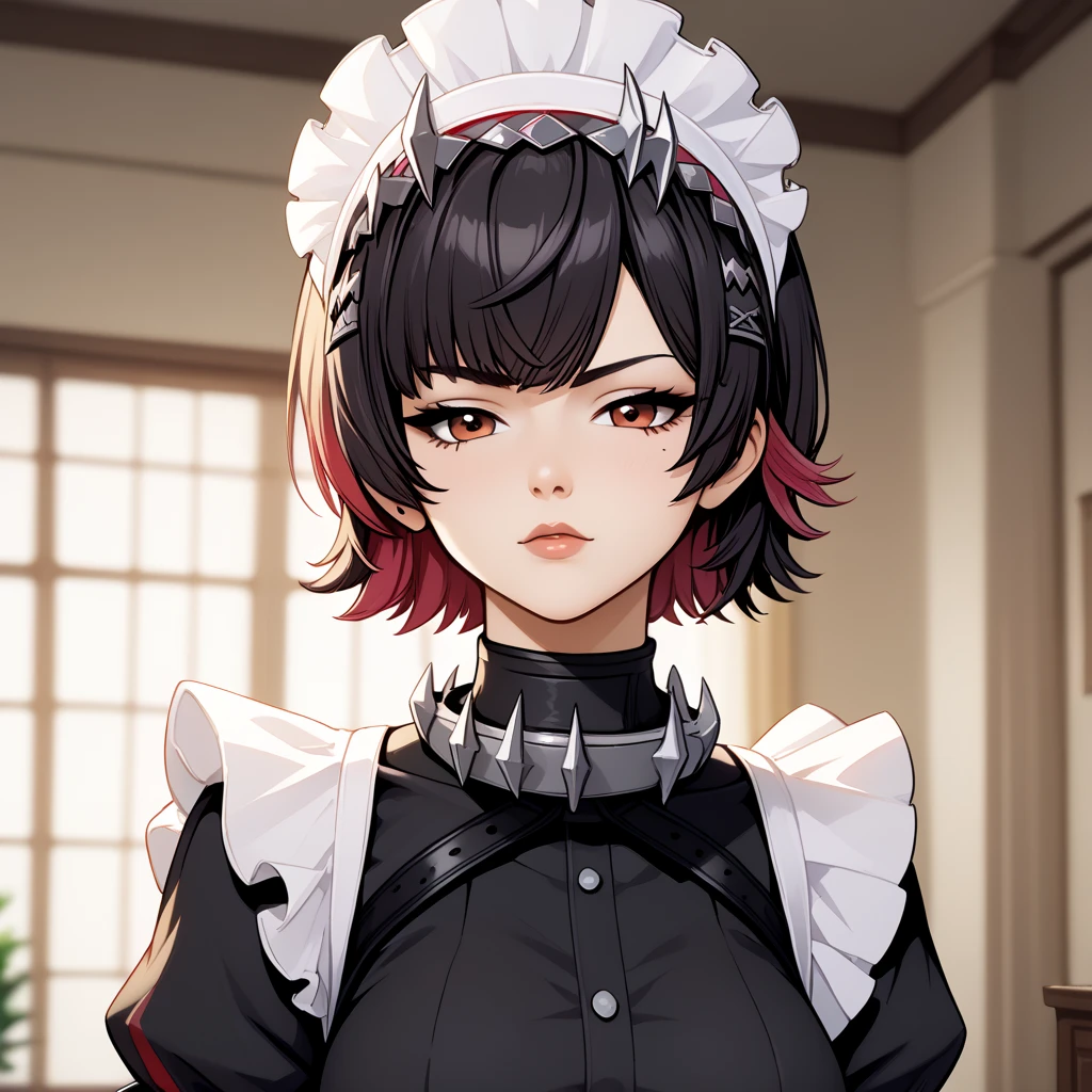 1girl, ellen_joe, maid_headdress,nendoroid-style