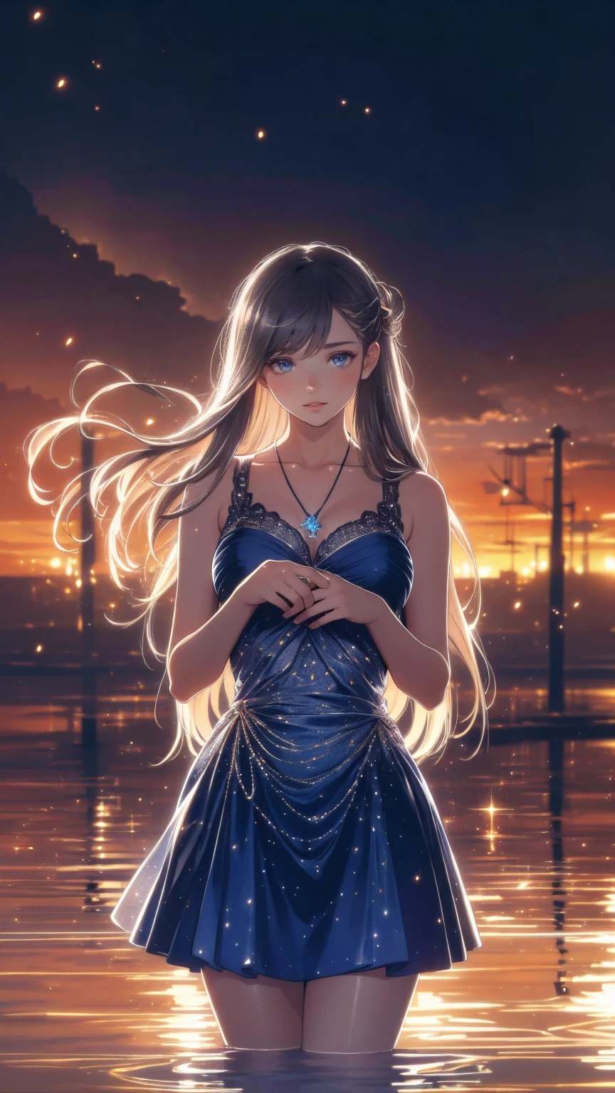 (   girl  ),(   very detailed目,   very detailed顔), (  realisticにสุดๆ,  high res ), (  top quality :1.4), (  top quality ), 5, Midea, 1人の  girl  ,score_9, score_8_  up, score_7_  up, score_6_  up, score_5_  up, score_4_  up,   Real Skin Texture Till Midnight,   RAW photo , (  realisticに,   realistic:1.37),   very detailed,   Pro Pictures , (masterpiece:1.3,  top quality ,   super high res ,   Ultramore ), (  realistic, photo  realistic:1.4),   beautiful illustrations ,   perfect lighting,   natural light,   depth of field  ,  beautiful detailed hair,   beautiful detailed face ,  beautiful detailed eyes,   beautiful collarbone,   beautiful body  ,   Beautiful breasts ,    beautiful thighs  ,   beautiful legs,   look under my beautiful finger  ,   viewers、   shiny hair,  longhair , (   beautiful brown eyes、)、smile、  s uper detailed  な目、((  hair clip)),  very elabated face ,   High Detail Eye ,  cowboy shot,、( 一人の  girl   )、 , masterpiece, top quality , high res, masterpiece ,   girl  1人, Calm expression,  Captivating eyes  ,   long straight hair   ,   relaxed dress ,   Calm Posture   ,   porcelain-like skin, A faint blush,  crystal pendant golden hour, (   rimlight):1.2, Warm tones, Solar flare, Soft Shadows,   bright color, painterly effect   ,   dreamy atmosphere BREAK beautiful lake   , Scenery I saw with you   々, Willow Tree, Calm water, reflection,   clouds illuminated by the sun   ,   quiet atmosphere  ,    Beautiful Sunset   ,  s uper detailed  ,   Official Art, unity 8k wallpaper , [ "Intertwined, Mandala
