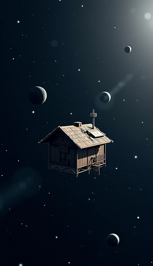 A small hut in space