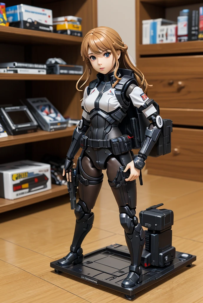 1:144 model scale, plastic model kits. Realistic, Frame Arms Girl figura. Real toy. Unboxing. Weapon set. Realistic Diorama, Transparent Toy Box.