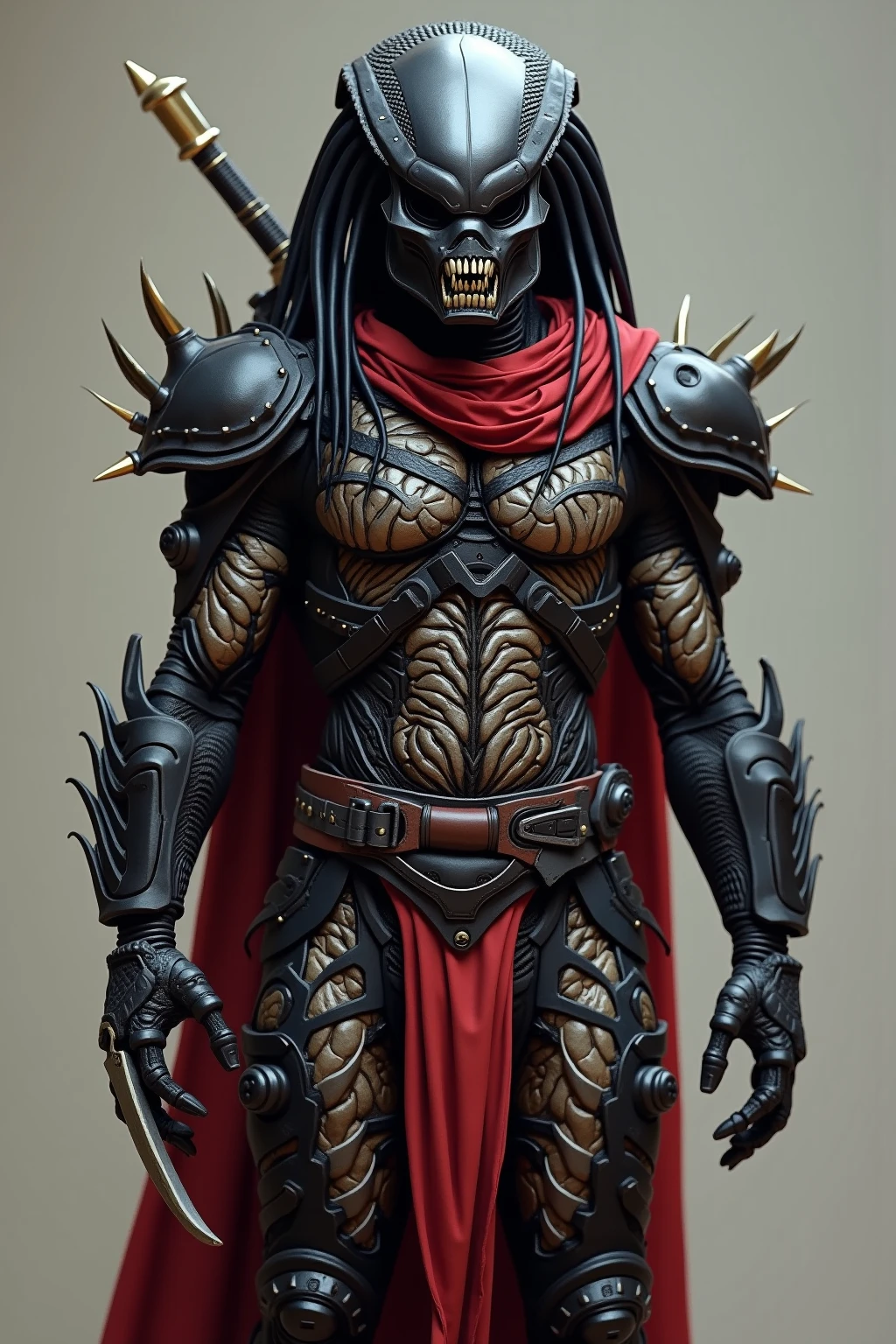 (futuristic poster) Medieval art necronomicon monster