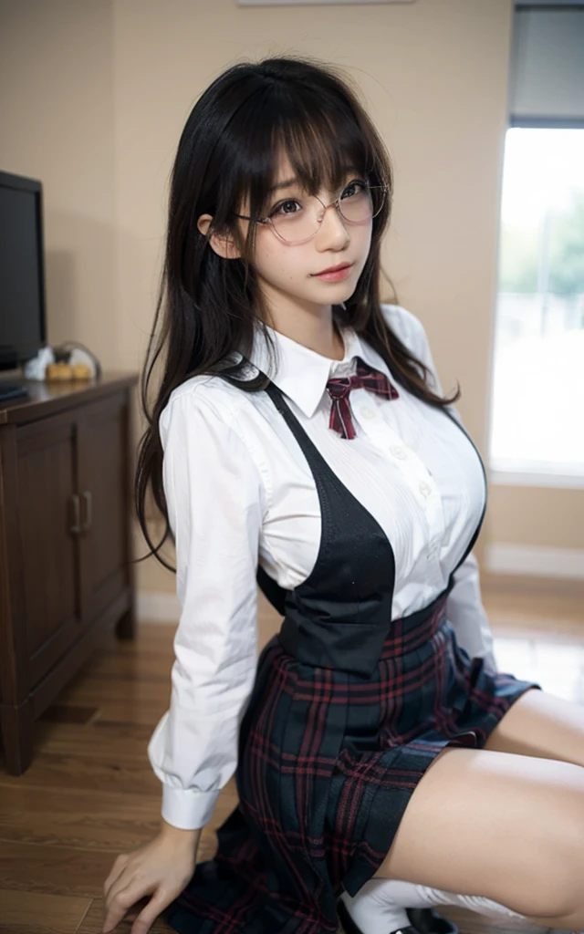 iori moe, school uniform,Big Breasts, high image quality