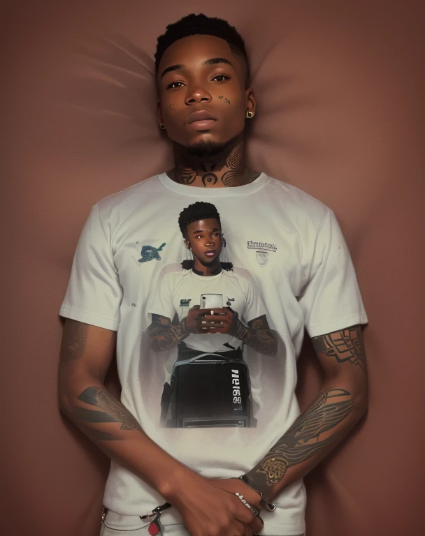 Travis Scott wearing Bay de Monica t-shirt