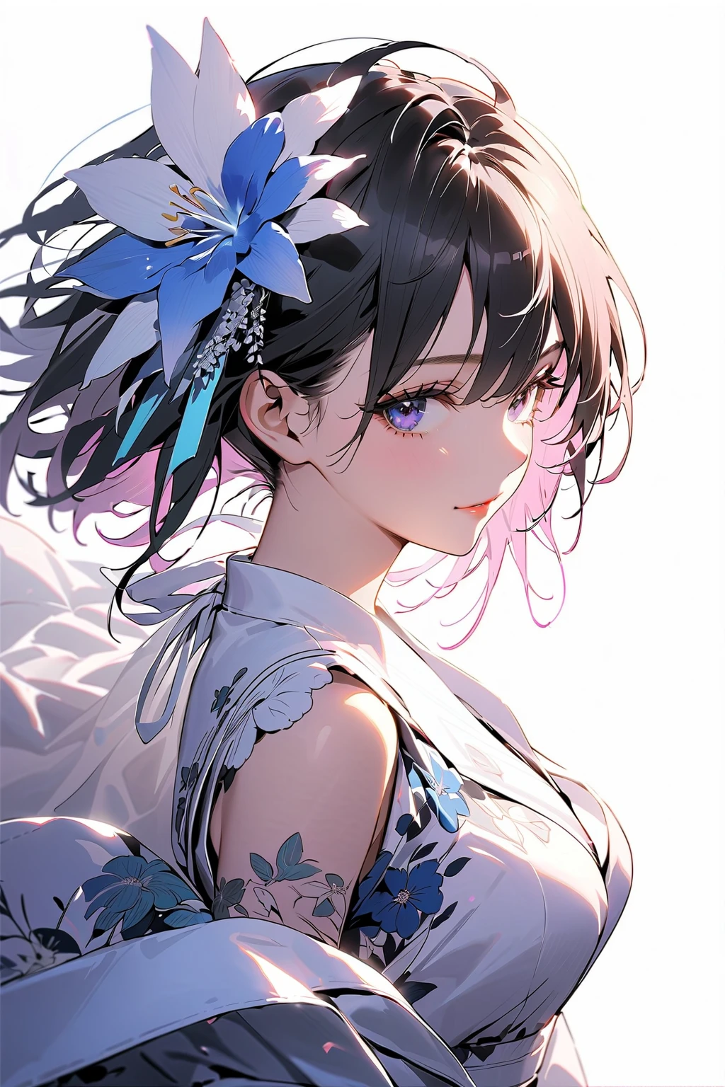 (Beautiful mature adult woman),(Flower Hair Ornaments,Floral braided top knot,Twisted Side Part Ponytail,Floral knit headband,Half Up、Floral braided space buns,Voluminous fishtail braid,Twisted pan,),(The bangs are see-through),Very delicate and beautiful hair,(((Accentuate your breasts:1.3))),(Dynamic Angle),(Dynamic and sexy pose),Laughter、Looking back wearing a floral yukata isolated on white background、night、Fireworks burst into flames with the riverbank as a backdrop、Cute round face,,(Tabletop,Highest quality,Ultra-high resolution output images,) ,(8K quality,),(SeaArt 2 Mode.1),(Picture Mode Ultra HD,)