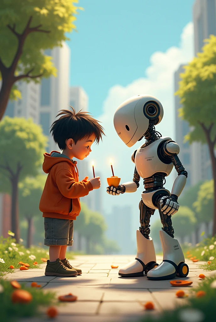 A story of friendship between a robot and a boy