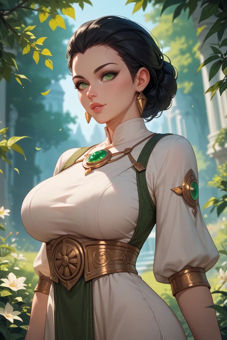 (best quality,4k,8K,high resolution,masterpiece:1.2),ultra detailed,(Realistic,photoRealistic,photo-Realistic:1.37,ultra high resolution,beautiful detailed face,perfect female face),portraits,beautiful detailed eyes,( giant breasts:1.4),covered breasts,nsfw breasts,Long eyelashes,beautiful detailed lips,extremely detailed eyes and face,beautiful detailed face,A mix of Asian and Russian woman with ghost Halloween mask,wearing a white ghost costume, Graceful and elegant figure, standing in a graveyard of ecto fog, mist, one, subtle shadows enhancing her features, vivid colors reflecting her vibrant personality, a delicate balance between traditional and modern elements, her eyes radiate confidence and strength, peaceful expression and serene, an aura of grace and beauty, by William-Adolphe Bouguereau, alphonse Mucha, Greg Rutkowski