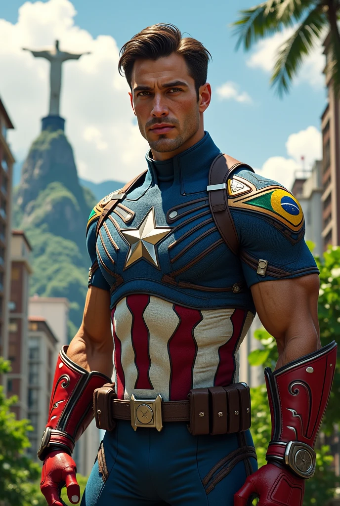 Captain America If He Were From Brazil Realistic - SeaArt AI