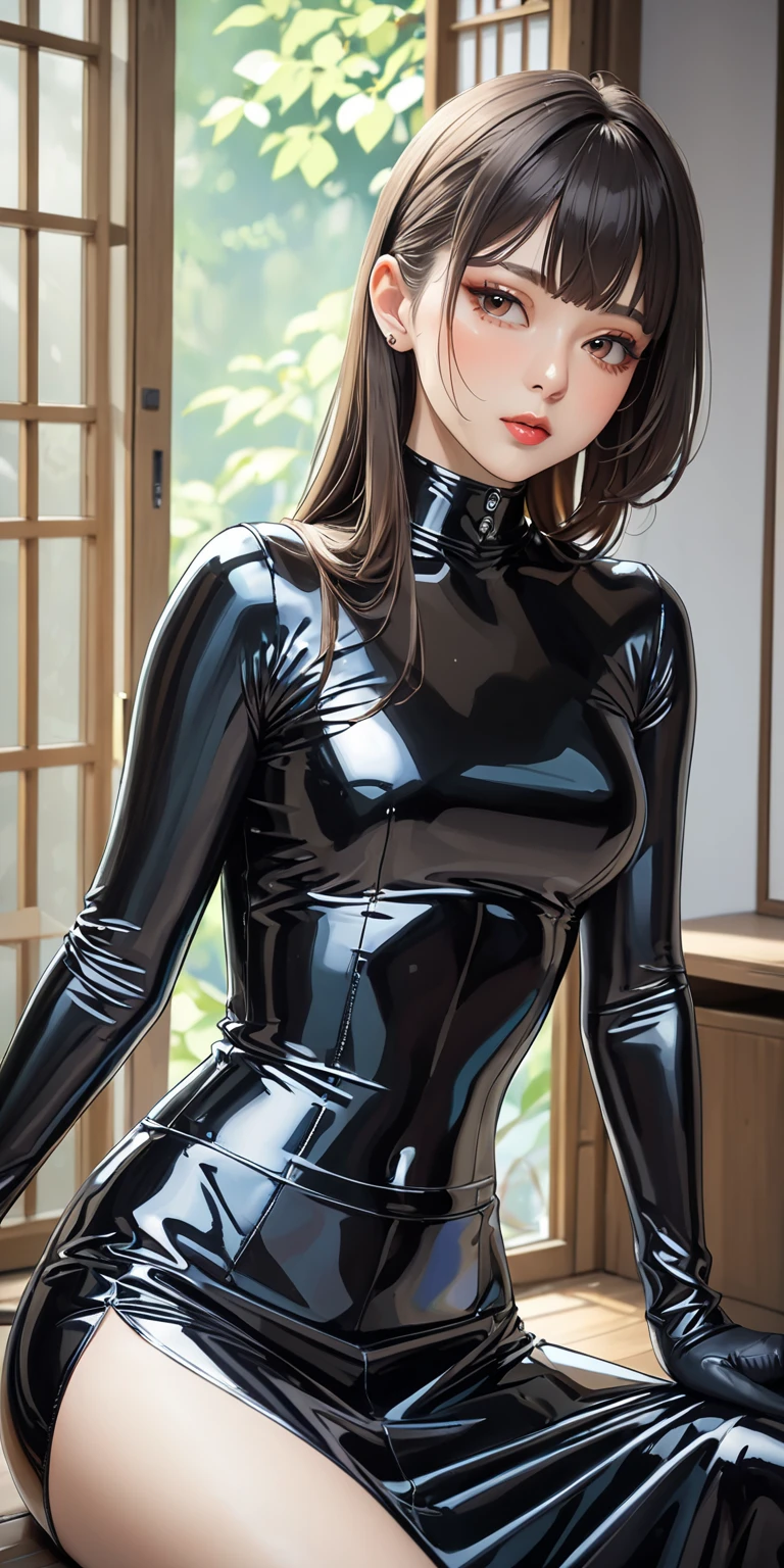 dog, sexy, latex, fit women, ((anal on the table)), ahego face, furry art,