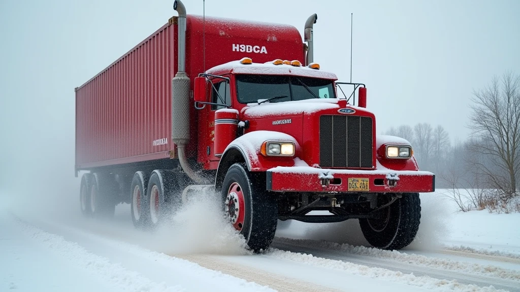 Here are a few keywords to describe: Wild rides, old-school coolness, iron, dirt, torque, truck, red truck, container, car in the snow, snow on wheels, splashes of snow ,

