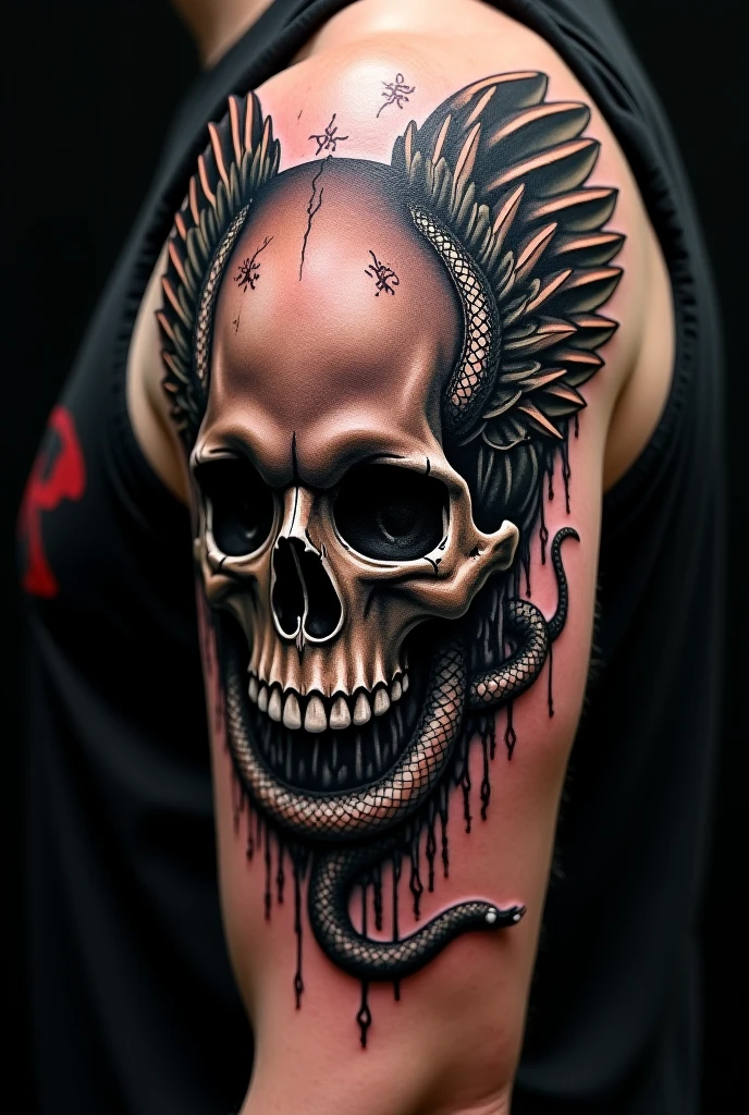 Back Tattoo, Skull and crossbone