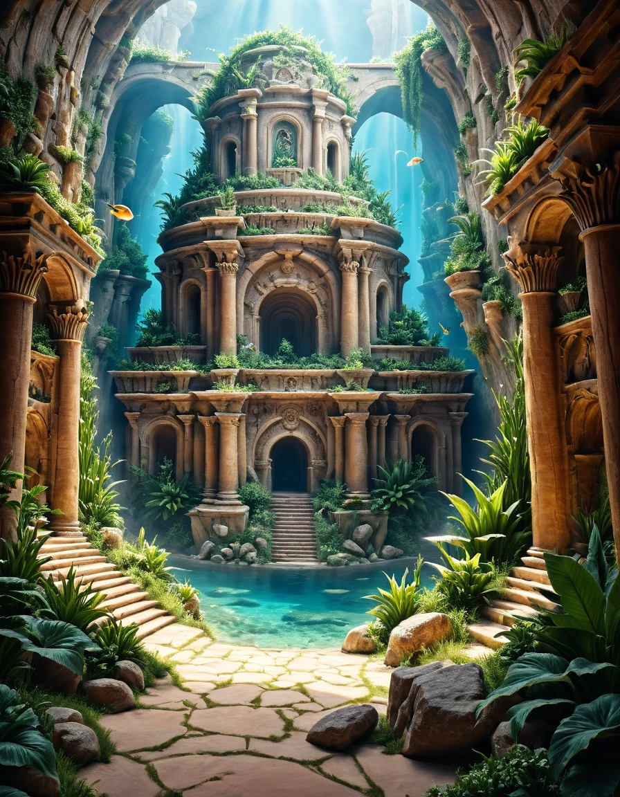 Painting, the  the lost city of Atlantis , фантазийная матовая Painting,  City of Atlantis , удивительная изысканная матовая Painting,  the lost city of Atlantis ,  epic matte image ,  water everywhere fantasy ,  hyperrealistic fantasy art, high фантазийная матовая Painting,  Breathtaking fantasy art , красивая матовая картина  a realistic image of ,  masterpiece fails,  artwork ,  hyperrealistic , rendering ,  realistic physical rendering ,  photorealistic rendering ,  highly detailed ,  high-quality render ,  architectural rendering ,  very realistic 3D render ,  a realistic image of , ((HD quality))