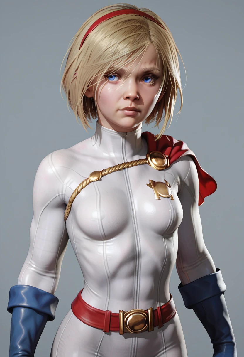 score_9, score_8_up, score_7_up, score_6_up, score_5_up, score_4_up, 1girl, solo, skinny, blue eyes, blonde hair, hairband,  hairband,  ,dressed as power girl