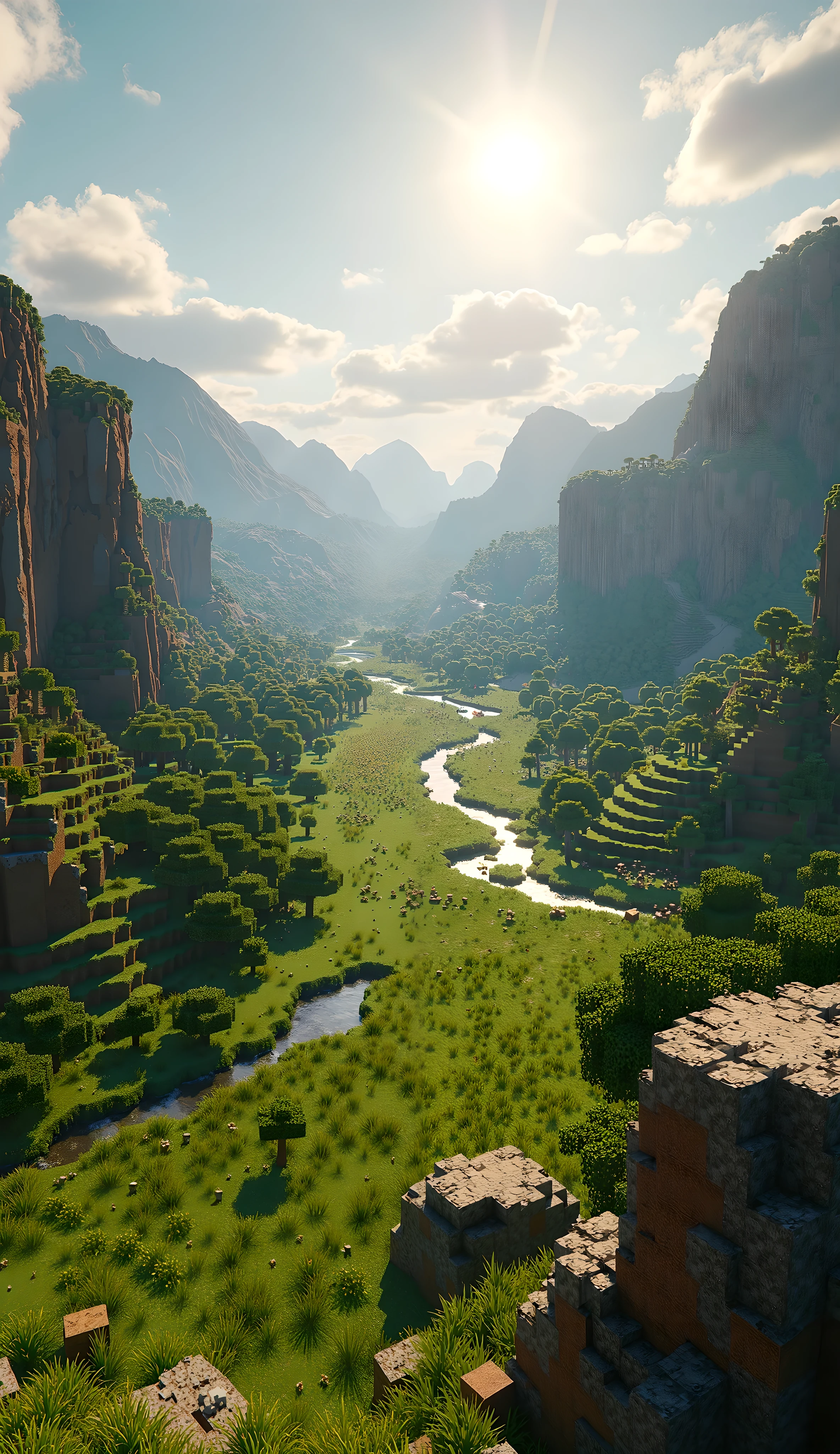 ((high quality)), ((masterpiece)), ((highly detailed)), (masterpiece),(best quality) , ((ultra-detailed), beautiful minecraft world savana 8k, 4k, UHD, high resolution