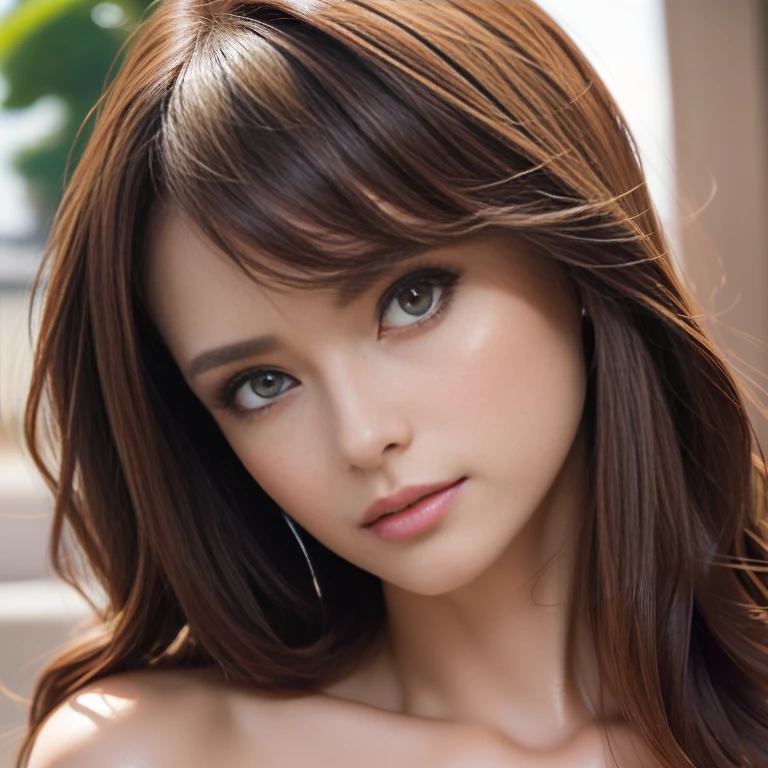 ((highest quality、8K resolution、master masterpiece、professional photography)), Photoreal, (one beautiful woman:1.1)、(Nude photos from the chest up:1.2)、(pure white background:1.3)、stand gracefully、clavicle、(long hair:1.1)、(the biggest smile when you look at me:1.2)、(look at me:1.1)、perfect makeup、(close up of face:1.2)、(With bangs:1.1)、thin、dark red lipstick、red eyeshadow、long eyelashes、(Super high resolution glossy white skin:1.1)、(accurate anatomy:1.25)、The most detailed super high definition beautiful face、Ultra high definition glossy lips、Super high-definition sparkling eyes、Super high-definition glossy skin