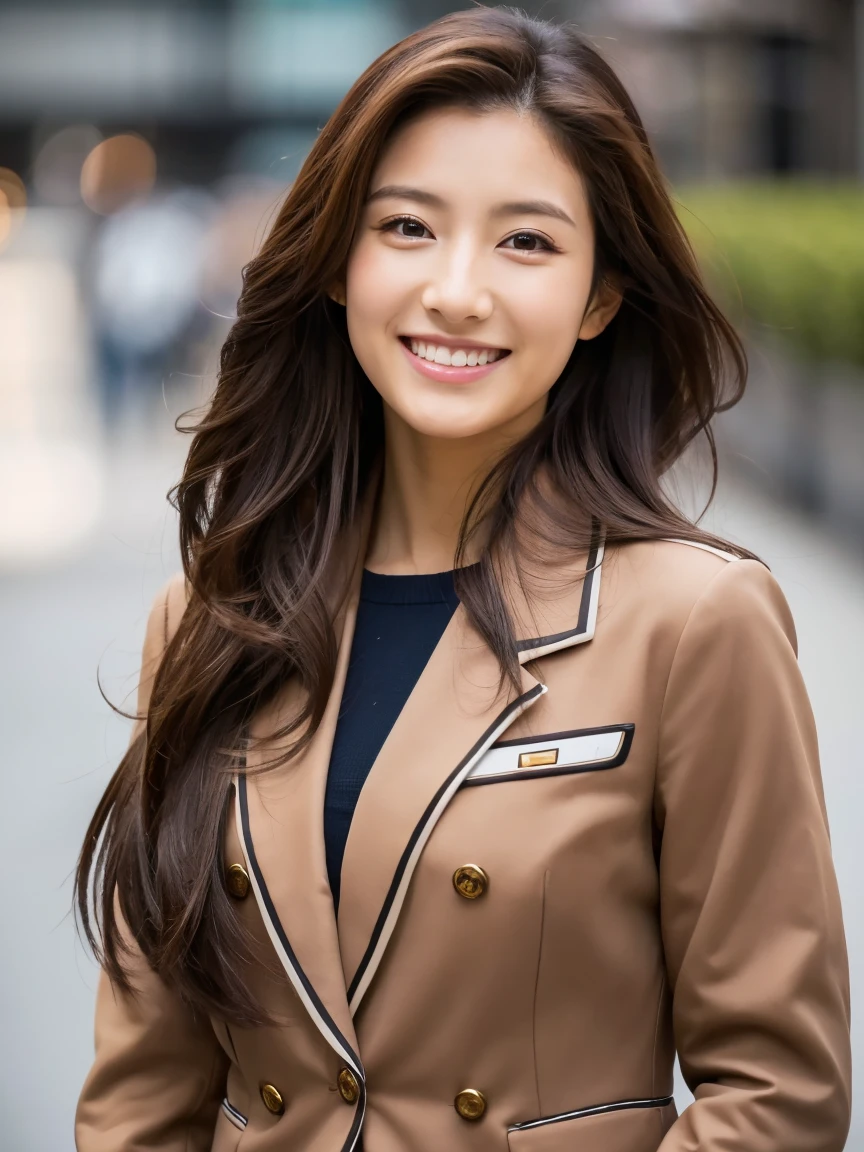 top quality ,Best Images, Japanese ,Big Breasted , long brown hair , beautiful girls,smile, pilot suit