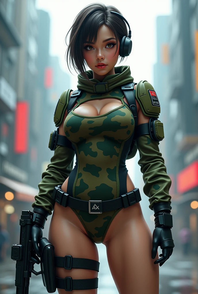 (Malay Hijab girl), Very cute and -like face, Power puff girl, Naked, Angry pose, Angry face, (((BROWN HAIR MALAY GIRL))), masutepiece, High quality, UHD 45K, Realistic face, Realistic skin feeling , A Japanese Lady, , , Very cute and baby-like face, (((FLAT CHEST))), ((VISIBLE CLEAVAGE)), (MATRIX WORLD), ((look In front at the camera and SADNESS)), with Kamen Rider fashion, (((Cloths colors based on red silver pink black)), captured in ultra high resolution with photorealistic and beautiful lighting. (((CUTE GIRL))), ((RED LIPS)), ((NUDE)), ((CHUBBY)), ((((WEARING FUTURISTIK POLICE RACING SUITS, LOW MINISKIRT, POLICE WAPPEN, HIGh-TECH HIJAB, MILITERY GUN-CORSET, RACING GLOVES, MACHINEGUN)), ((SHOOTING FROM BELOW)), ((VISIBLE PANTIES)). Malay girl wearing red black Mechanical costume girl in (background, backstrage).