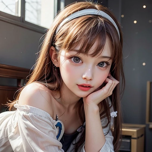 NSFW, 8k, High-level, absurd, masterpiece, best quality, primitive, very detailed CG, very detailed wallpaper, perfect lighting, Extremely detailed (((The personifying " WNBA " as a Little Girl))), MysticSight, Tyndall effect, Tyndall scattering, Studio gray background with (many Dazzling RainbowColor particles BokeH:1.28), (RoundlyButts, ThighGap), (Exposed:0.4), (Assfocus with looking ahead), BREAK (NOGIZAKA face variations) Extremely Detailed very KAWAII face variations, perfect anatomy, Childish, captivating gaze, elaborate detailed Eyes with (sparkling highlights:1.28), long eyelashes、Glossy RED Lips with beautiful details, Coquettish tongue, Rosy cheeks, Radiant PearlSkin with clear transparency . { (Dynamic LifeLike expressions:1.4) | :d) }, (large eyes:-1) .