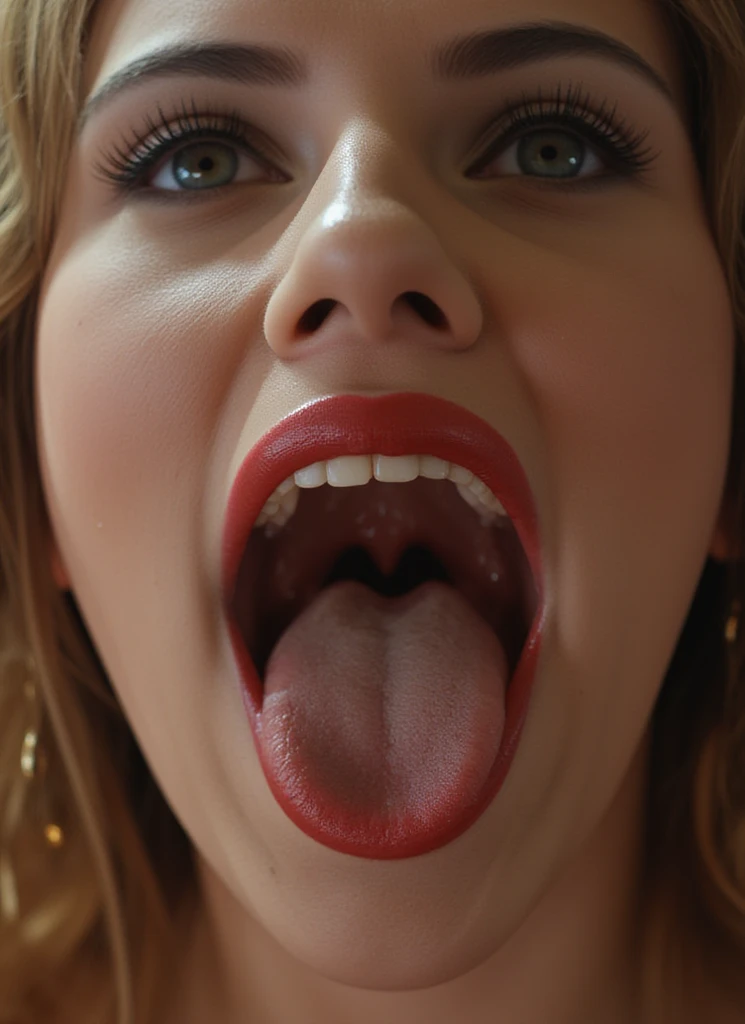 Mia malkova opening her mouth wide showing the inside