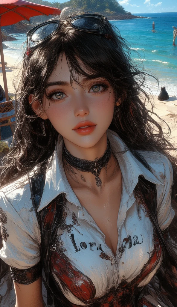 Masterpiece, Aesthetic artwork, (textured skin, skin pores:1.1), nsfw, full body shot, topless, transitioning to a desert landscape at sunset, a lone figure walking, a beautiful 11 years old young Irish tween girl emerges, freckles on face, very pale skin, she is topless, wearing beautiful post apocalyptic nomadic clothes, very pale skin, light ginger hair, blue-grey eyes, freckles on face, skinny runners body, very small breasts, perfect hard nipples, very small ass, very detailed face, ultra realistic face, very beautiful thin face, clean face, exhausted face, young looking, very young, juvenile face, post-apocalyptic clothing. Layers of tattered fabric, unconventional accessories, and a weathered look create an aura of survival and resilience, 16K, ultra high res.photorealistic, UHD, RAW, DSLR