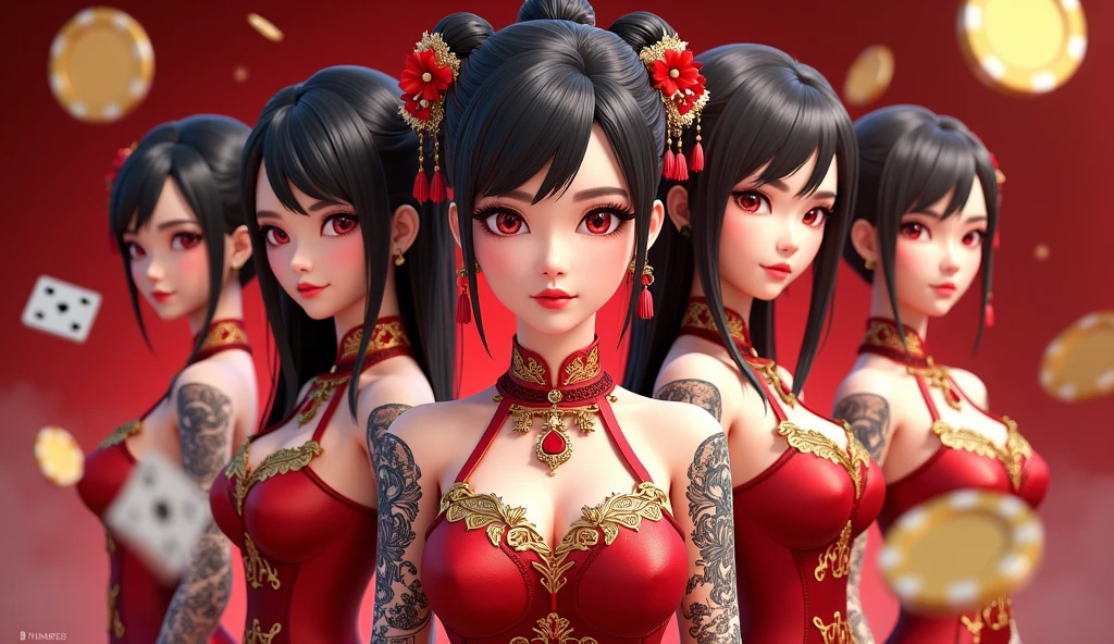 1 Cute Girl (18 years old) glasses, close up, Thin waist, natural small breast, cause impact, seductive expression, smooth, Random hairstyles, cleavage, navel, shirt collar, shirt collarbone, off shoulder, seductive smile, Wear intricate details, Hot and sexy outfit., Geisha costume, Wear a unique helmet.., Random light color, upper body. flat gray color for background.