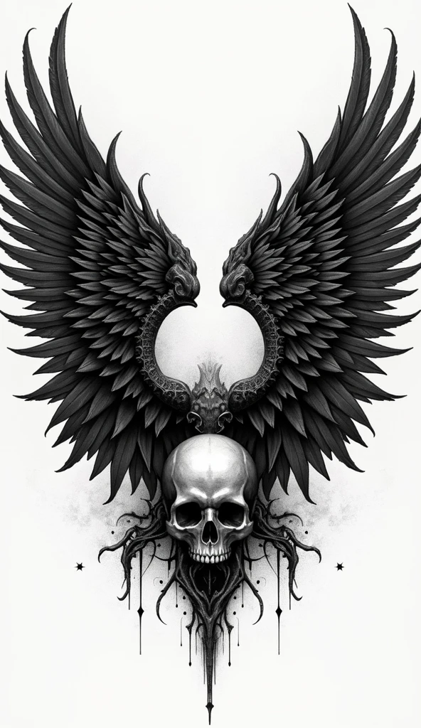 Tattoo template, rammstein, black-and-white, drawing 