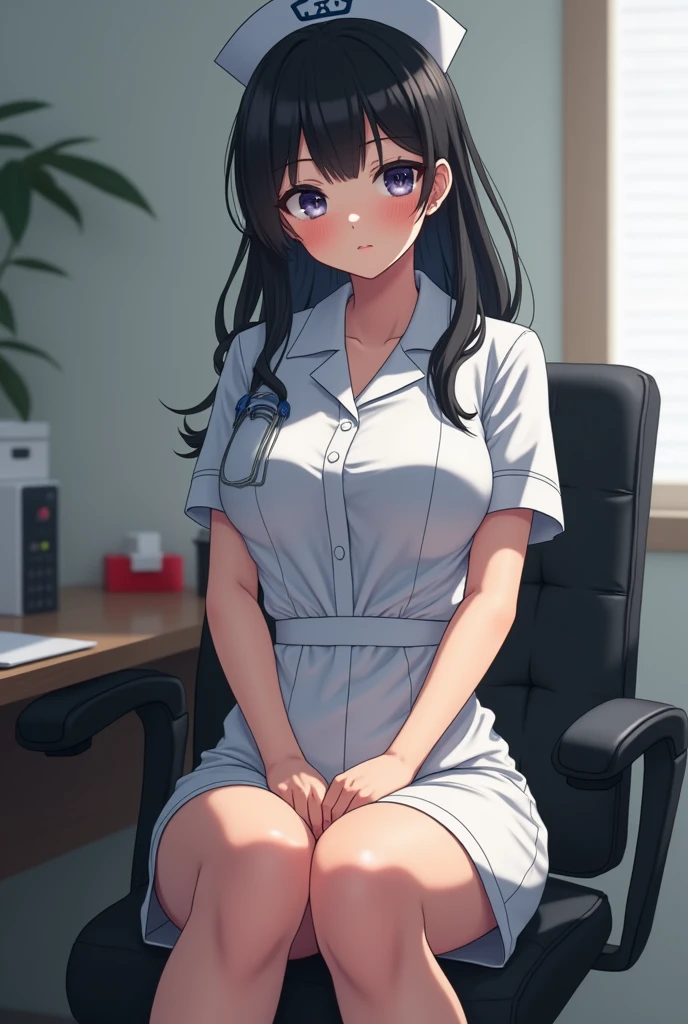 Beautiful Mature Woman、Neat face、nurse、hospitals、crouching down