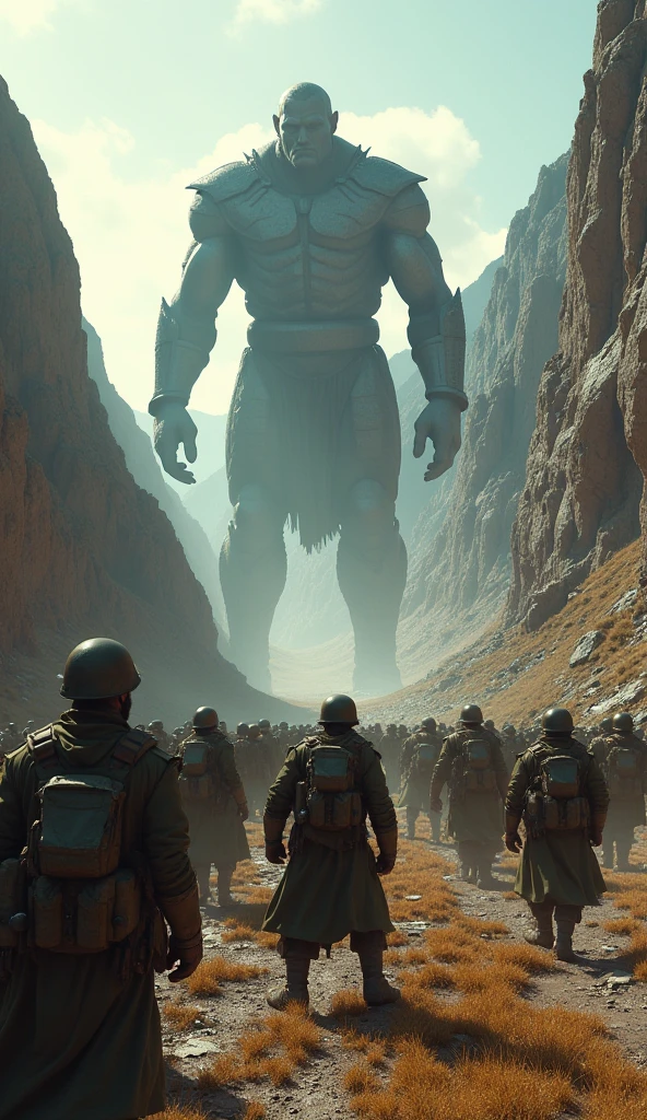 The struggle of millions of ancient warriors against thousands of aliens, realist
