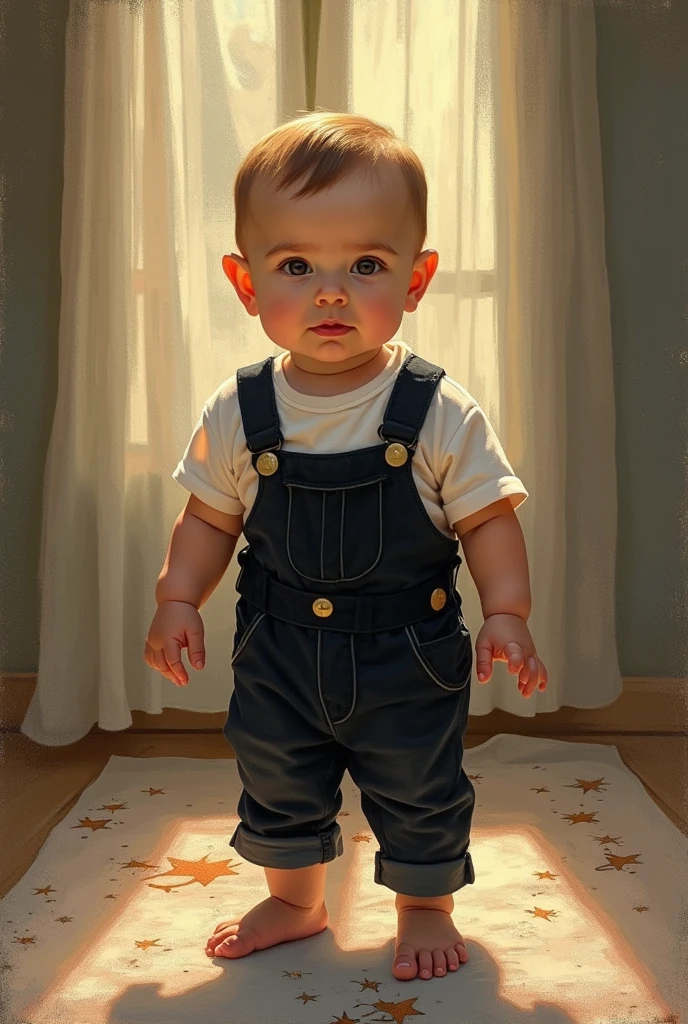 a taking his first steps
