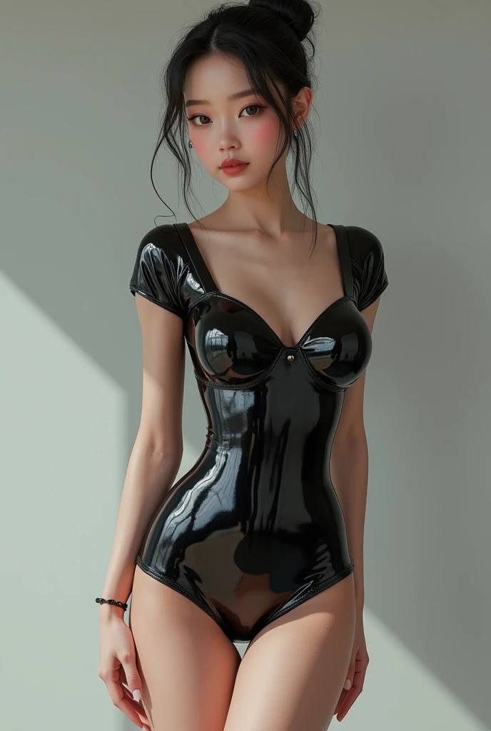 bunny girl costume、超面積が少ないbunny girl costume、ノーブラで面積が少ないbunny girl costumeを着る、Sexy Bunny Girl、セクシーで大胆なbunny girl costume、Nothing is worn inside、Very sexy、A woman with the same face as last time(misaki),4K、1people's women、slender、 Loose wavy styling 、Full body shot from the front、seductive and attractive,Including face and skin texture,detailed eyes、a seductive look