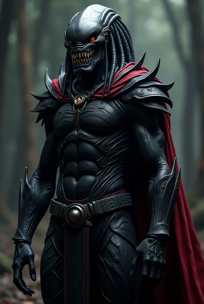 Horror-themed movies,Ultra HD、Amazing image quality,4k、darkジャングル、薄dark背景、Predator、Blood droplets、Full Body Shot,Give the viewer a malicious look, Grabbing Viewer, For the viewer,Misty marshland background,Shallow depth of field, Vignette, Very detailed, High budget, Bokeh, CinemaScope, Sulky, amazing, nice, Film Grain, granular . Creepy, Anxious, dark, Creepyな, Suspenseful, strict, Very detailed