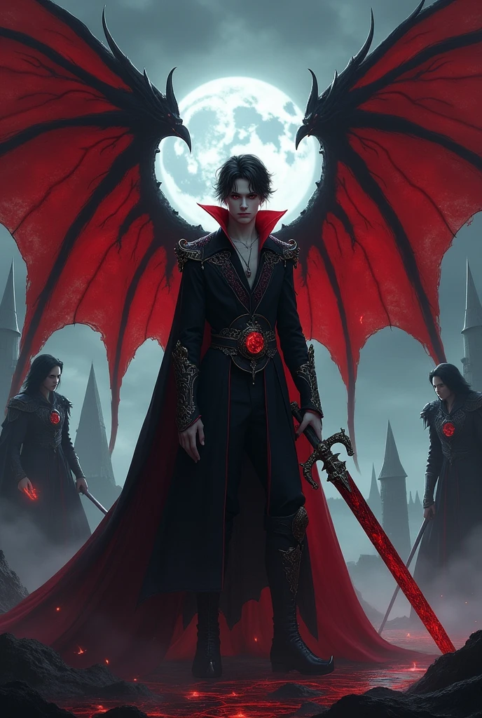 Blood prince, vampire, boy, soloboy, blood, blood sword, blood wings, lord of eternety, another 2 marquise