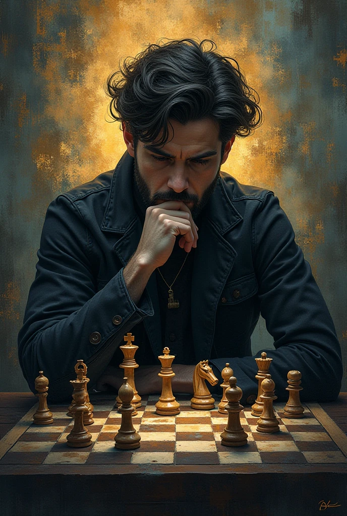  Chess player crying with defeat