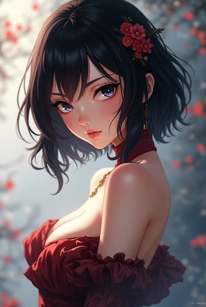 short detailed hair, uh uh uh, (Focus sharp:1.2), photore, Attractive young woman, (pretty face:1.1), A detailed eye, lusciouslipold red lip color:0.85), (medium:1.0), (slim:1.2), (long whitr hair:1.2), dressed in (1980s ruffle dress:1.2) in a (planties:1.2). (moody light:1.2), depth of fields, bokeh, 4K, HighDynamicRange. elapse (James C. Christensen:1.2|JeremyLipking:1.1).realastic