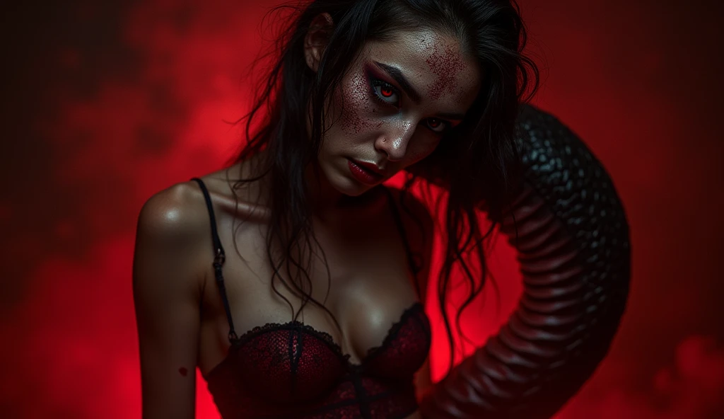 Demon killing a woman


