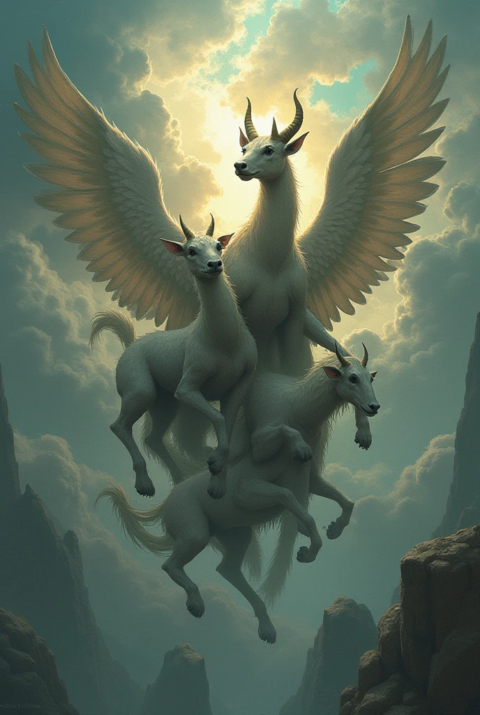 A Cherub and Seraphim as per the Biblical description